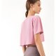 The back yoga stretch tight carry buttock suits female with short sleeves