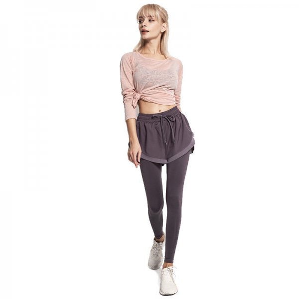 Carry buttock elastic sweatpants female tall waist movement